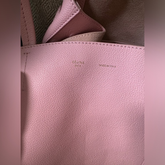 CELINE Soft Grained Calfskin Small Belt Cabas Phantom Pink - Picture 2 of 10